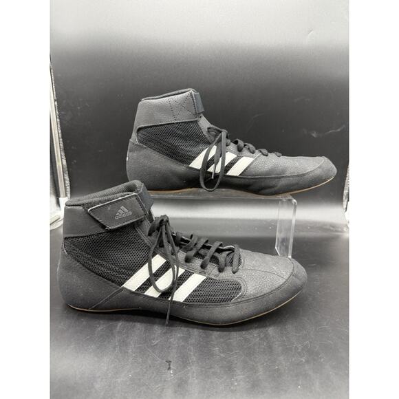 ADIDAS HVC 2 Wrestling Shoes Mens Size 10.5 MMA Boxing Black White Mat High Top main image 6